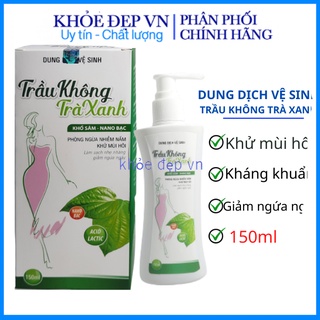 Dung dịch vệ sinh trầu không xanh- khổ sâm, nano bạc, làm sạch, kháng khuẩn, ngăn mùi – Chai 150ml