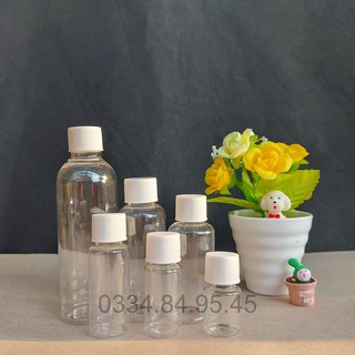 Chai nhựa NẮP VẶN TRẮNG 5ml 10ml 15ml 20ml 30ml 50ml 100ml _ Lọ chiết đựng Mỹ Phẩm, PHỄU MINI_ChaiLoHuMyPham