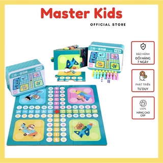 [Đồ chơi trí tuệ] Bộ đồ chơi xếp hình bàn cờ kèm xúc sắc cho bé phát triển tư duy Master Kids