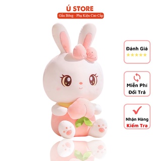 [Mã LIFE0503TOYS giảm 10% đơn 0Đ] Gấu Bông Thỏ - Thỏ tai dài ôm trái đào - Ú Store