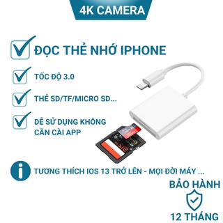 Đầu đọc thẻ nhớ SD, Micro SD cho Iphone, Ipad