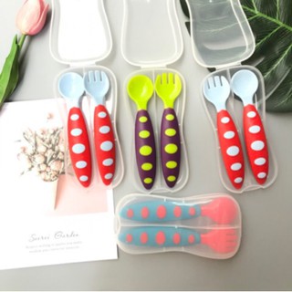 Set thìa dĩa ăn dặm hình chú bọ cánh cam đáng yêu cho bé