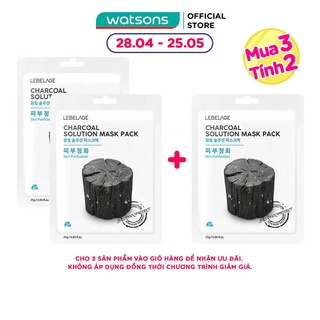 Mặt Nạ Lebelage Charcoal Solution Mask Pack Skin Purification Chiết Xuất Than Tre 25g