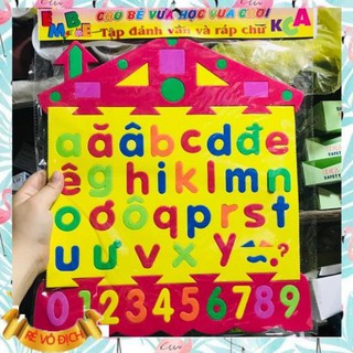[CHẤT LƯỢNG] ❤️FREESHIP❤️ Bảng Xốp ghép chữ, tăng khả năng tìm hiểu và sáng tạo cho bé yêu