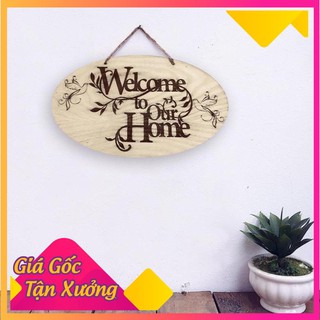 Bảng Gỗ Welcome ( mời vào )  Bàng gỗ DIY