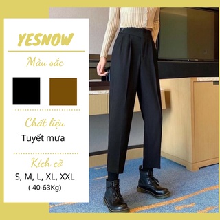 Quần baggy nữ vạt khuy lệch bên hông siêu hot- quần baggy vạt lệch