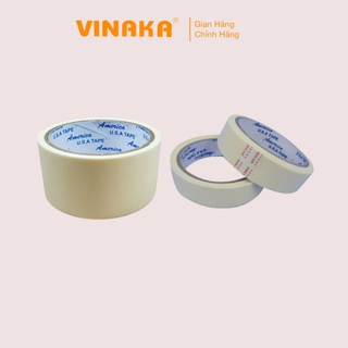 Băng dính giấy Masking Tape bản 2cm 16m [XẢ KHO]