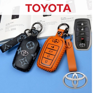 Bao da chìa khoá Toyota Fortuner Camry Innova V Hilux G Land Cruiser 4 nút bấmb (TFO4)