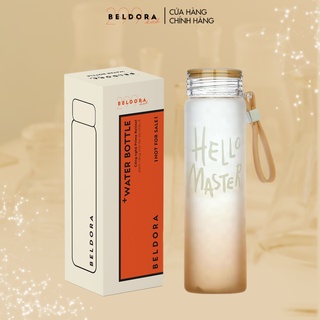 [HB Gift] Bình nước thuỷ tinh phong cách Beldora 299  Hello Master Water Bottle 420ml