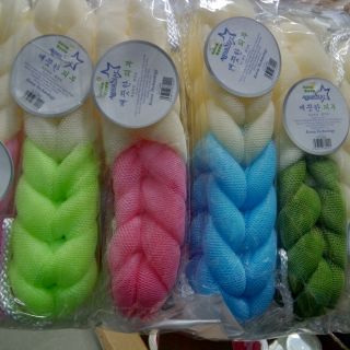 [1 cái] Bông tắm xoắn dây dài tạo bọt siêu mềm mịn không gây kích ứng da Aquastar[hàng loại tốt, mềm]