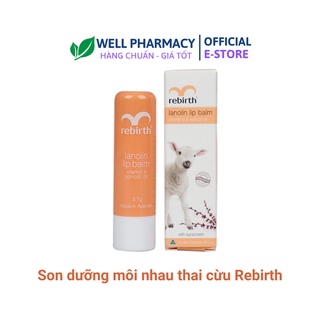 Son Dưỡng Môi Nhau Thai Cừu Rebirth Với Vitamin E và Dầu Mơ 3.7g