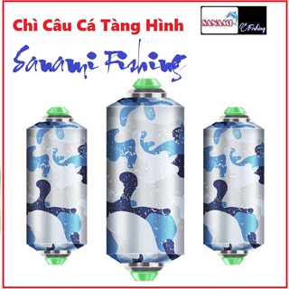 Chì Câu Đài Tàng Hình Lõi Kép ( Sét 3 Viên ) Chì Lá Cuốn Sẵn Cao Cấp SPK-7 - Sanami Fishing