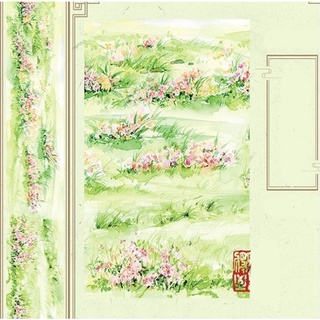 (Chiết theo chu kỳ) Băng dính Washi tape phong cảnh đồng hoa