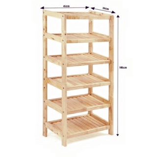 Kệ giày dép gỗ Kệ 6 tầng để dép dài 45cm chất liệu tốt nhất tự lắp ráp mjzzuxx