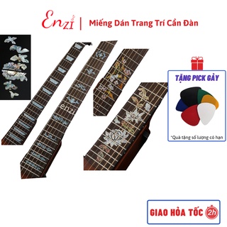 Sticker dán cần đàn miếng dán trang trí khảm cần đàn guitar chất lượng Enzi
