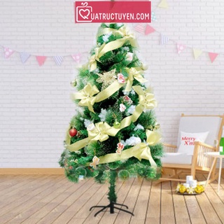 Cây thông Noel lá dày phủ tuyết full phụ kiện trang trí giáng sinh (1m8, 1m5, 1m2)