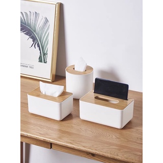 Hộp Giấy Mặt Gỗ Decor Cao Cấp Tiện Dụng CamCamHome