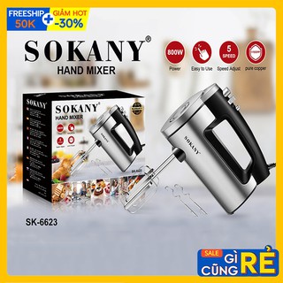 Máy đánh trứng cầm tay công suất lớn 800W chính hãng SOKANY [Sẵn hàng]