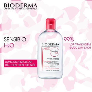 Nước Tẩy Trang Bioderma Crealine H2O Solution Micellaire 500ml làm sạch dịu nhẹ da chính hãng