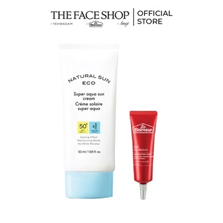 Combo Kem Chống Nắng Làm Dịu Da TheFaceShop 50Ml+Tinh Chất Cải Thiện Nếp Nhăn Thefaceshop 15ML