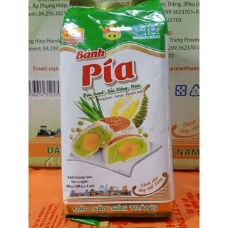 Bánh pía lá dứa Tân Huê Viên đậu xanh sầu riêng trứng 400g thơm ngon ngất ngây