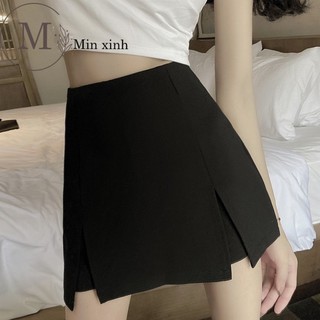 Quần shorts nữ giả váy cạp cao sẻ vạt 2 bên cực xinh