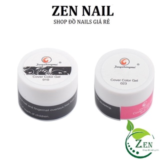 Gel vẽ đen, trắng Fengshangmei chính hãng - gel vẽ nổi chất đậm đặc chuyên dụng cho dân làm móng (lẻ hũ)