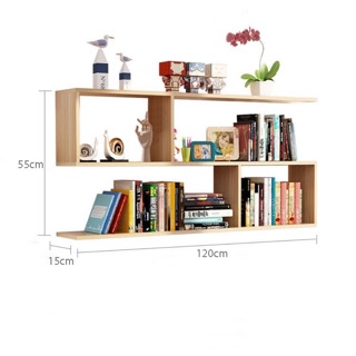 Kệ giá sách gỗ ngăn treo tường 1m20  [có sẵn ]