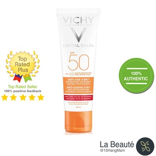 Kem Chống Nắng Chống Lão Hóa - Vichy Capital Soleil SPF 50 Anti-Ageing 3-in-1 [50ml]