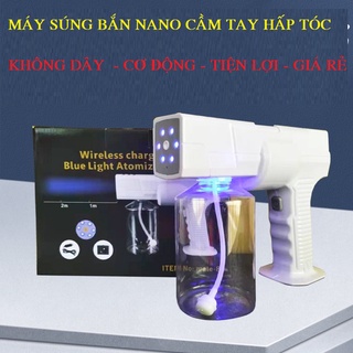 Máy Súng Nano Hấp Ủ Tóc Cầm Tay Mẫu Mới Không Dây Xạc Pin