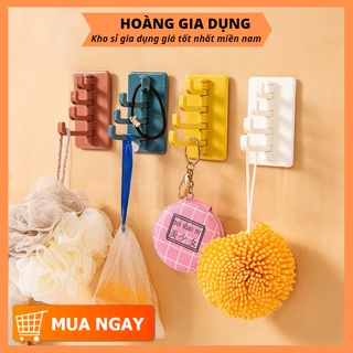 Móc Dán Tường 4 Nhánh Nhiều Màu Móc Treo Quần Áo Mẫu Mới H089