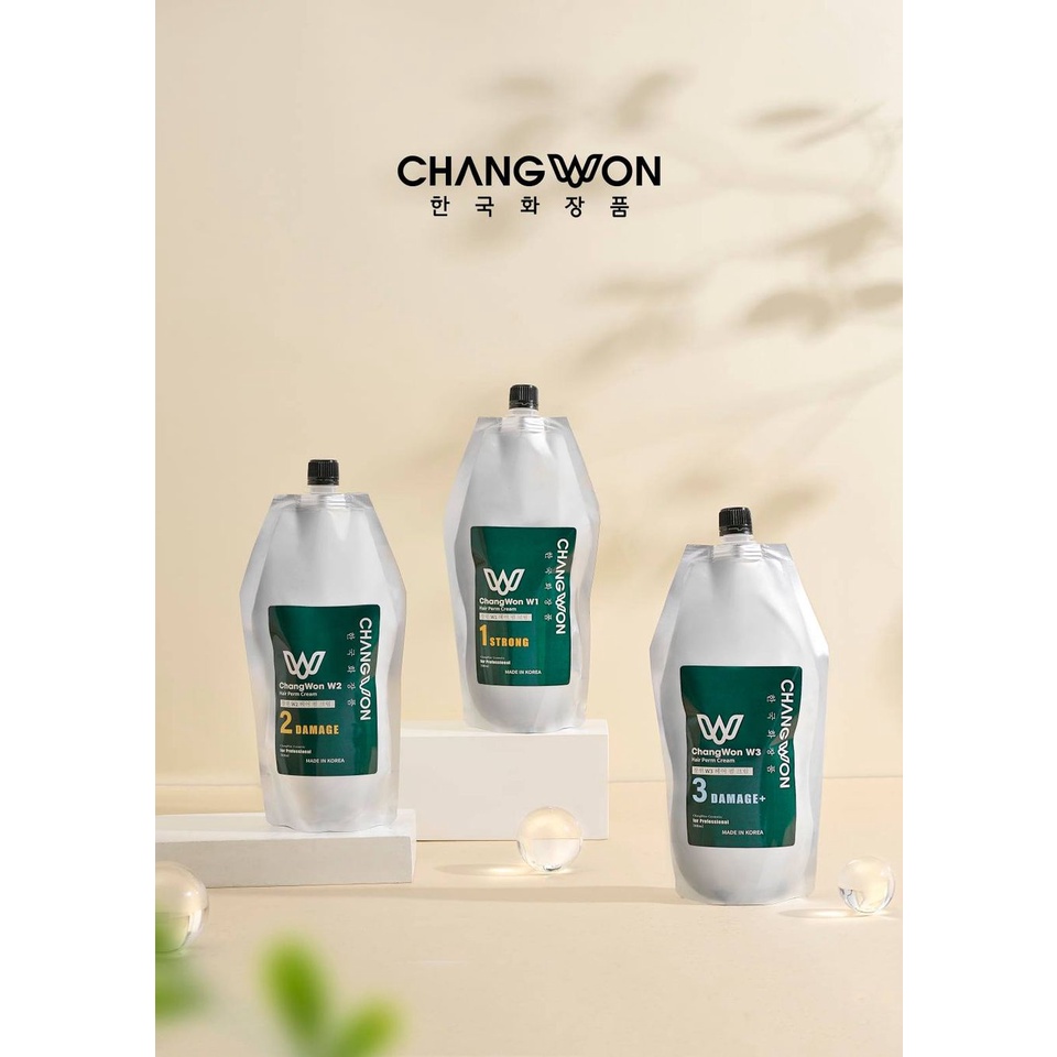 Kem uốn thảo dược không kiềm cao cấp CHANGWON Hàn Quốc 500ml x2