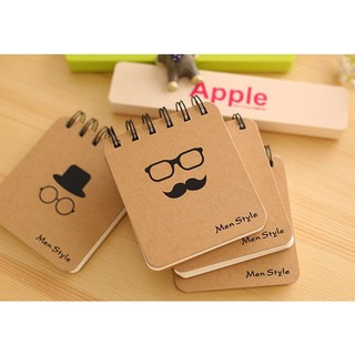 Sổ tay lò xo mini menstyle kích thước 10x8,5 cm, 80 trang