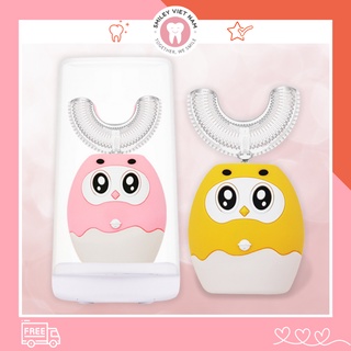 Bàn chải điện cho bé UNIBIRD đầu chữ U, Bàn chải điện trẻ em cho bé từ 2-9 tuổi - Giúp bé vệ sinh răng miệng hiệu quả