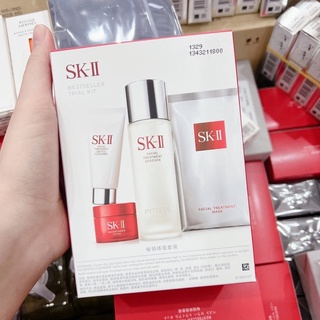 SET SKII Pitera 4 MÓN Bestseller Trial Kit - Sữa Rửa Mặt 20GR, Nước Thần 75ML, Kem Dưỡng 15GR, Mặt Nạ SK-II Nhật Bản