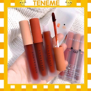 Son môi không trôi Teneme son kem lì nhiều màu nội địa trung HerOrange SS17