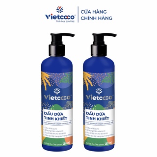 Combo 2 chai Dầu dừa tinh khiết mỹ phẩm Vietcoco - 250ml/Chai