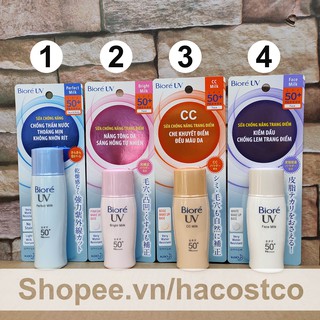 Sữa chống nắng Biore UV 30ml 40ml SPF 50+ PA++++