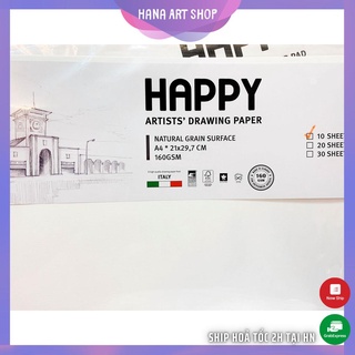 Giấy vẽ chì Happy 160gr túi 10 tờ
