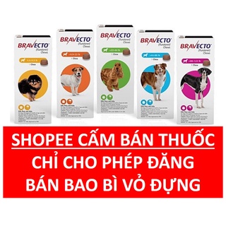 Hộp carton gói hàng có in chữ Bravecto