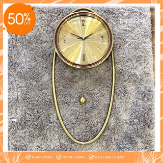 Đồng Hồ Treo Tường, Đồng Hồ Trang Trí Decor Cao Cấp Mạ Vàng Luxury Mã E111