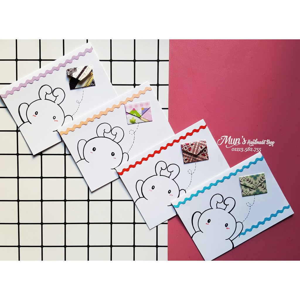 Thiệp thỏ 7 màu 🐰🐇🐰🐇