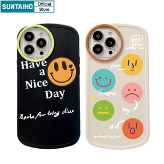 SUNTAIHO Ốp lưng iphone Ốp điện thoại tpu mềm in hình mặt cười thích hợp cho iphone 11 pro max 13 pro xr xs max 7 8 plus 12 pro max