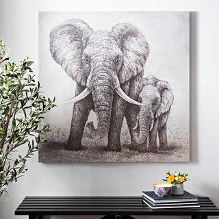 Tranh treo tường Voi mẹ voi con