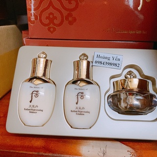 [ HÀNG HOT] Set Nước Sữa Kem WhooTái Sinh Whoo Cheongidan Radiant Rejuvenating - Date 2024