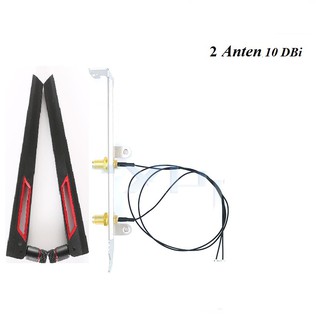 Anten Wifi 2 kênh 2.4G/5G thu phát sóng mạnh 12 DBI cho card mạng không dây (Anten Router WiFi Gaming) Jack SMA Female