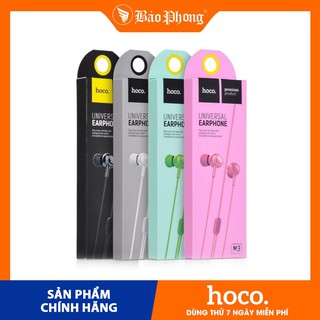 Tai nghe liền dây HOCO M3 chân cắm 3.5mm có Micro Dành cho điện thoại i-Phone iP Huawei Samsung Oppo Realme