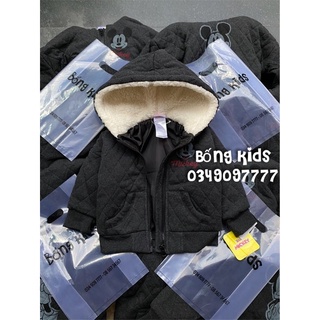 [Mã SKAMA8 giảm 8% đơn từ 300k] Áo Khoác Hoodie Bé Trai Trần Trám Mickey Đen Tro DN
