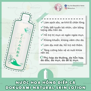 Nước hoa hồng LOTION DIẾP CÁ DOKUDAMI – GIẢI PHÁP CHO LÀN DA DẦU MỤN