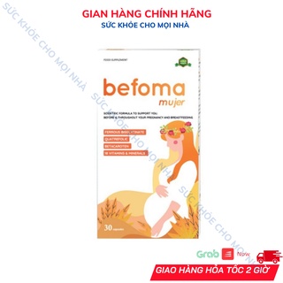 Sắt, acid folic và vitamin khoáng chất cho mẹ bầu Befoma  mujer hộp 30 viên